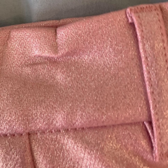 High waisted pink shimmer shorts - Picture 3 of 9